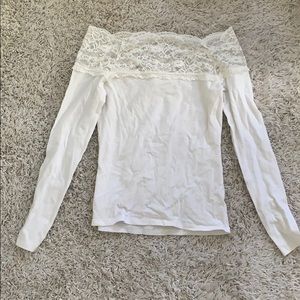 Off the shoulder lace top